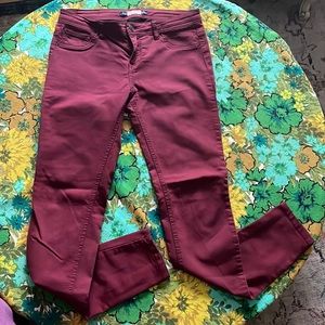 Pull & Bear Maroon Skinny Jeans